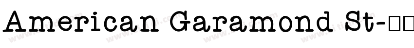 American Garamond St字体转换